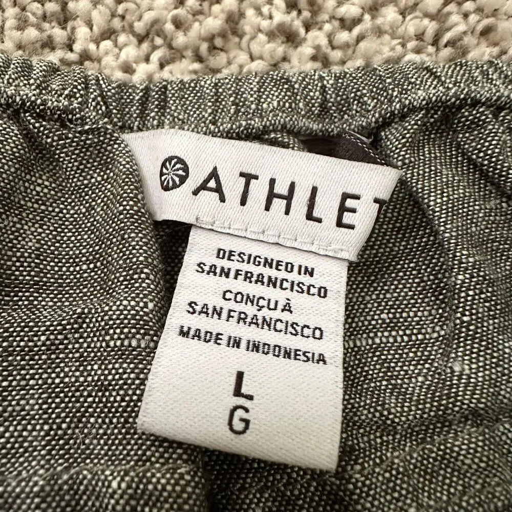 Athleta dark green sleeveless linen tank top size L - Picture 7 of 14